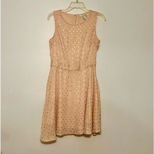 Peach and gold, lightweight, summer dress